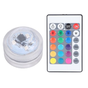Colorful remote control diving lamp LED3 lamp 2835 infrared 24 luminous bath vase drift landscape fountain swimming pool lamp