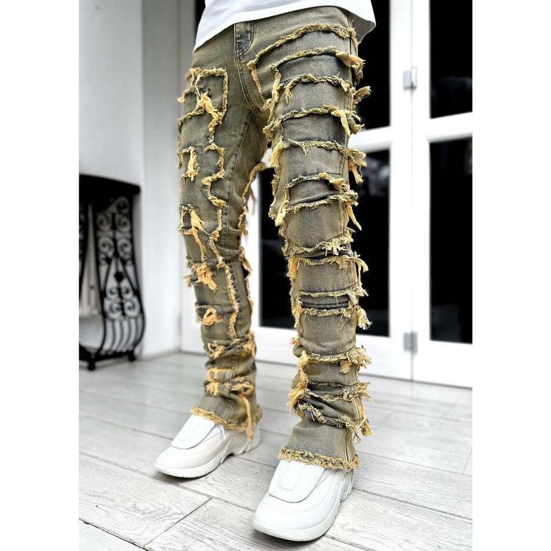 Stretchy Vintage Be Stacked Jeans For Men Premium Raw|undefined