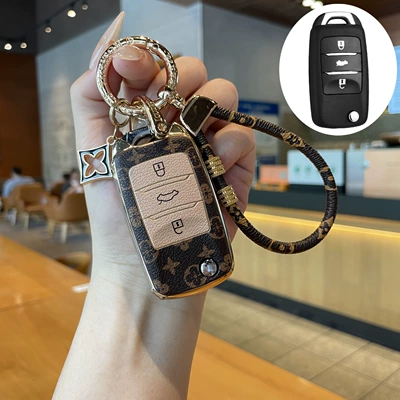 Changan Eado Xt/Dt Key Car key bag - type-a-key-cover-light-luxury-leather-rope