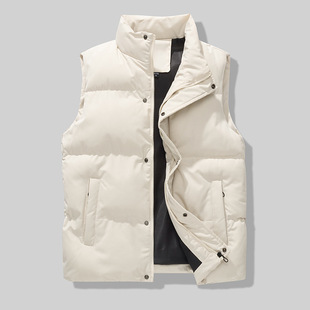 Down cotton vest men's autumn and winter trendy ins plus size loose thickened coat Korean casual all-match cotton-padded vest