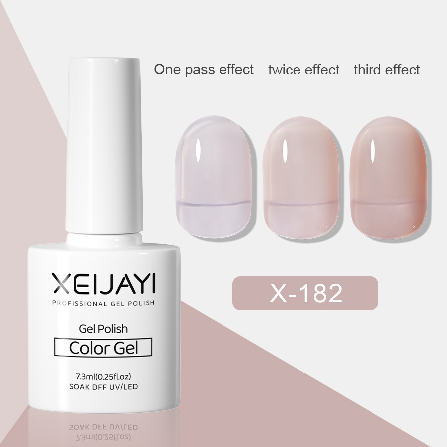 Nail Polish glue nude color ice transparent glue New Internet celebrity popular color jelly nude color nail phototherapy glue for nail salon