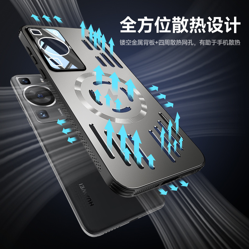 [アルミニウム合金放熱] Huawei P60 携帯電話ケースに適した新しい Pro メタルレンズオールインクルーシブ落下防止保護カバー|undefined