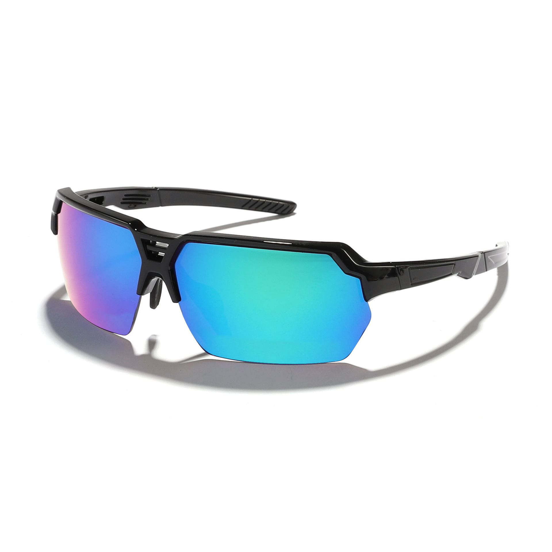 Nuevas gafas de sol de protección solar a prueba de viento de ciclismo al aire libre de medio marco transfronterizo para niños Gafas personalizadas para niños y niñas