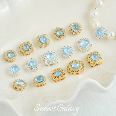 Zərgərlik ara hissələri – Gold Plated Aquamaro Jewelry