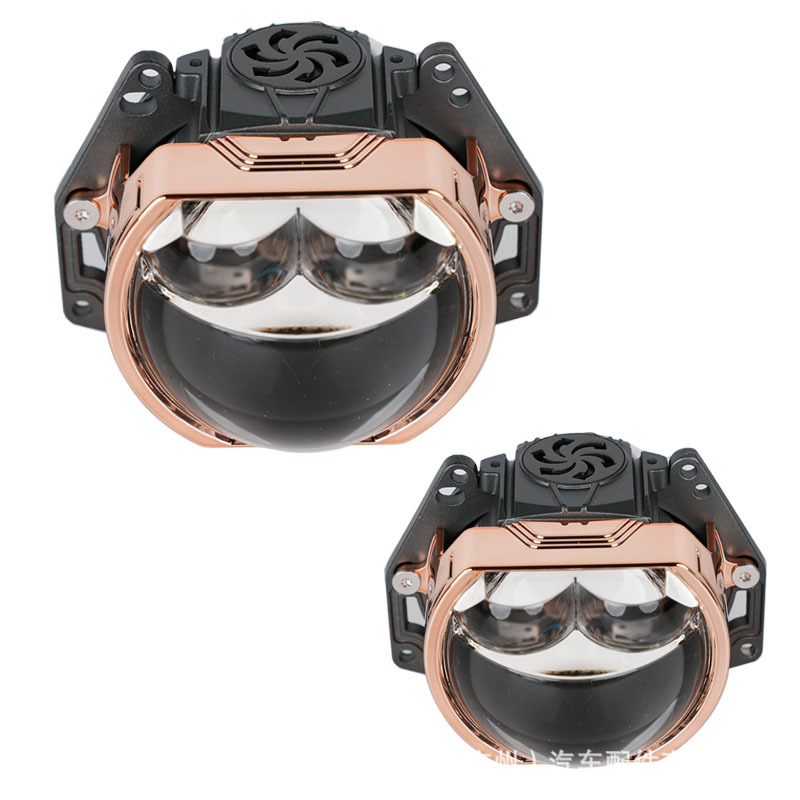 Nuevo Y5 cuadrado coche led doble láser de disparo directo faro lente bifocal de alta potencia alto brillo lejana y cercana