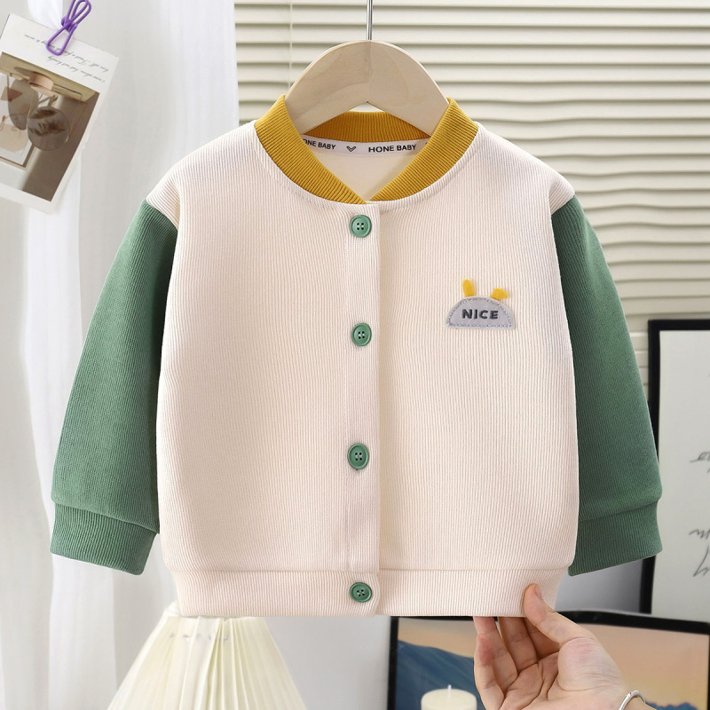 新款儿童外套女童洋气针织衫春秋宝宝棒球服上衣男童百搭毛衣开衫|undefined