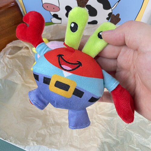 Cute cartoon Mr. Crab plush pendant red crab snail pendant keychain bag pendant GJ171