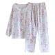 Spring and Autumn Digital Gauze Home Clothes Women's Cute Cartoon Casual Long Sleeve Pants Pajamas suit Women's Summer Outer Wearing