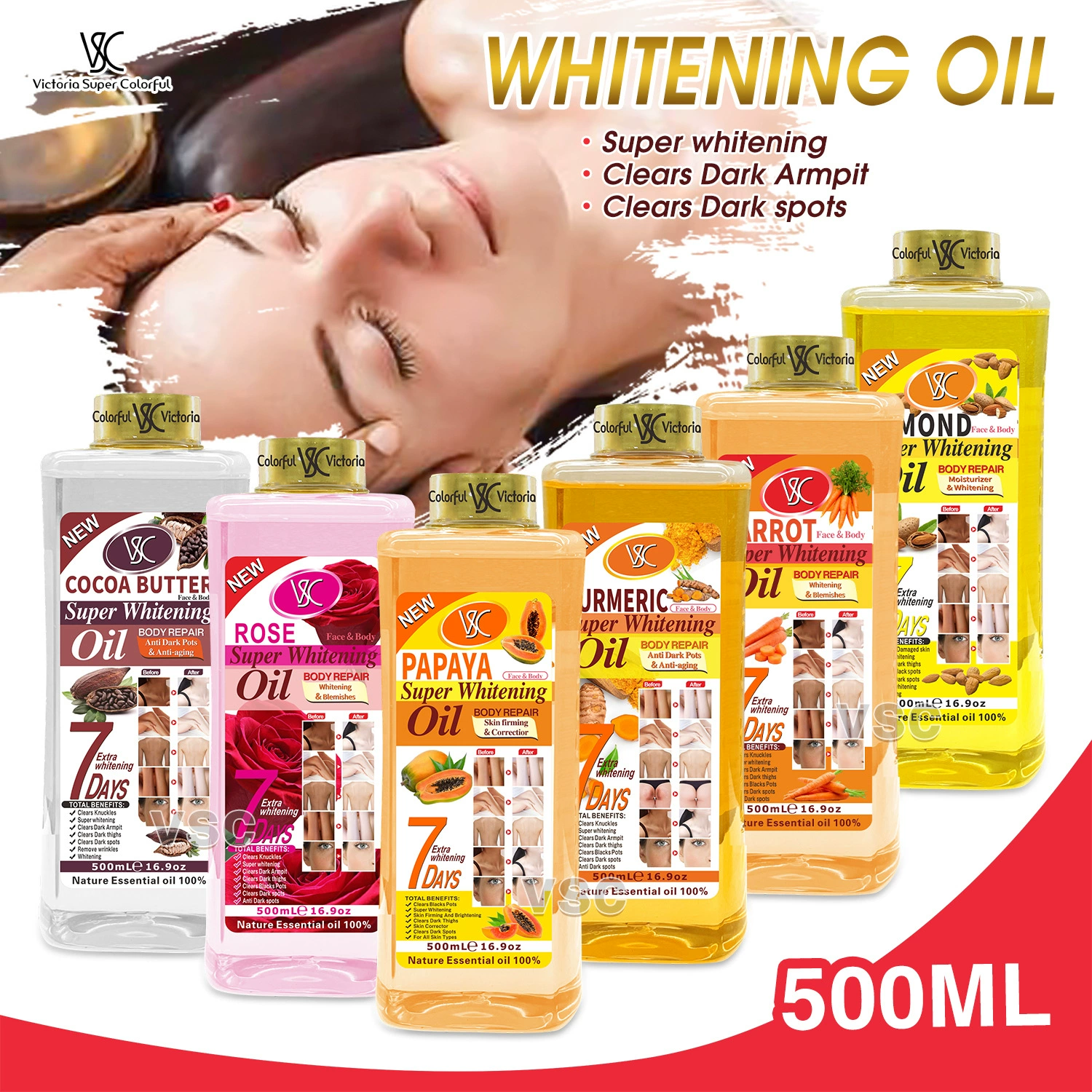 Трансграничное взрывное эфирное масло куркумы 500 мл Миндальное эфирное масло для тела Увлажняющий массаж лица SPA для осветления кожи