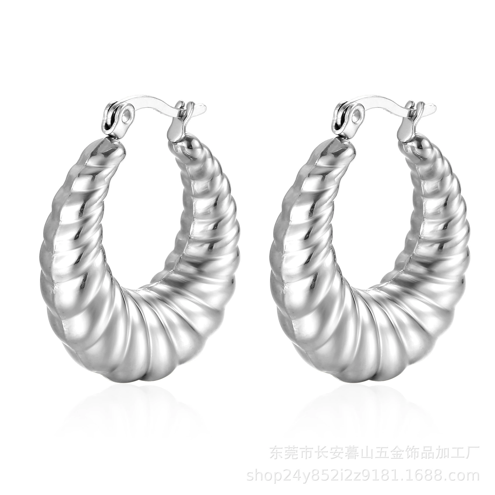 Серьги из нержавеющей стали, европейский стиль, 18 К, оптовая продажа