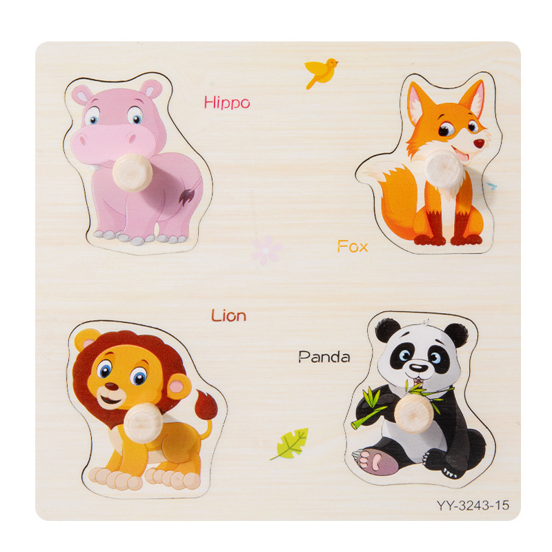 Bebé rompecabezas juego panel Montessori educación temprana mano tablero rompecabezas animal tráfico construcción bloques Niño 1-2 años viejo juguete