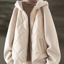 专柜加厚连帽棉衣2025冬季新款棉服棉袄夹棉加绒秋冬棉外套女