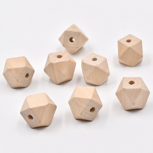 DIY handmade log color wood octagonal wood beads beads 10-30mm polygonal lotus diamond beads jewelry beads