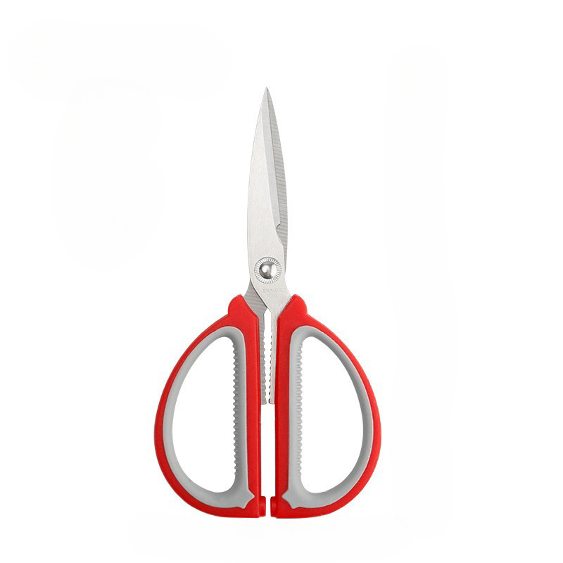 Multifunctional Stainless Steel Two-Color Household Scissors, Powerful Office Paper Scissors, Kitchen Chicken Bone Scissors, Food-Grade Barbecue Scissors