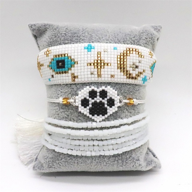 Drawstring Bracelets Classification Novelty Cartoon Heart Shape Glass Wholesale Beaded Bracelets