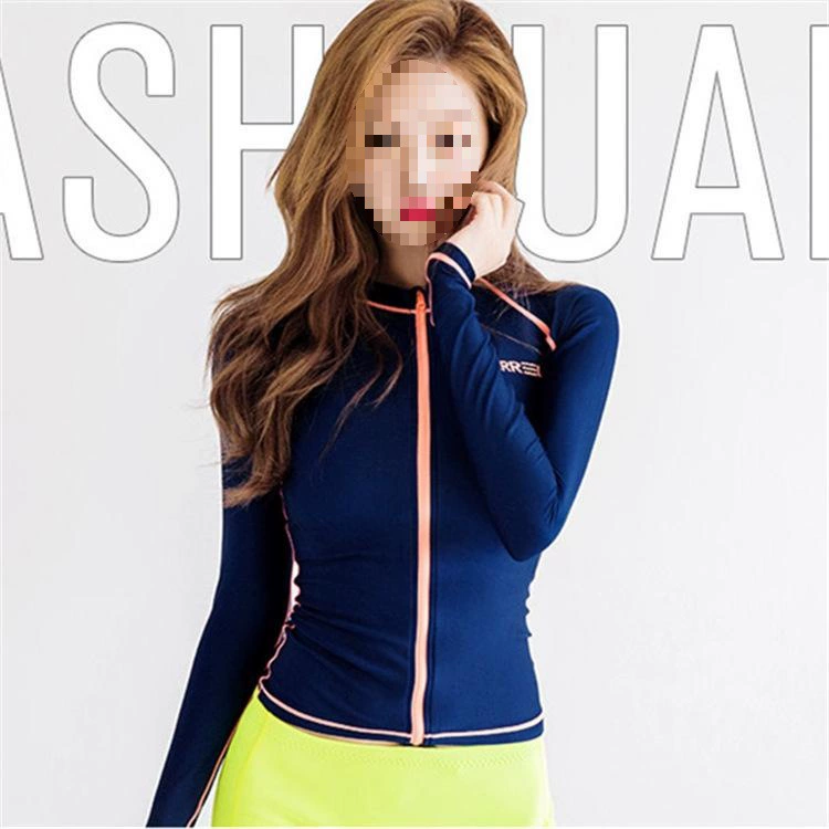 Long-sleeve, split quick dry uniform, swimwear, set, sun protection, fitted