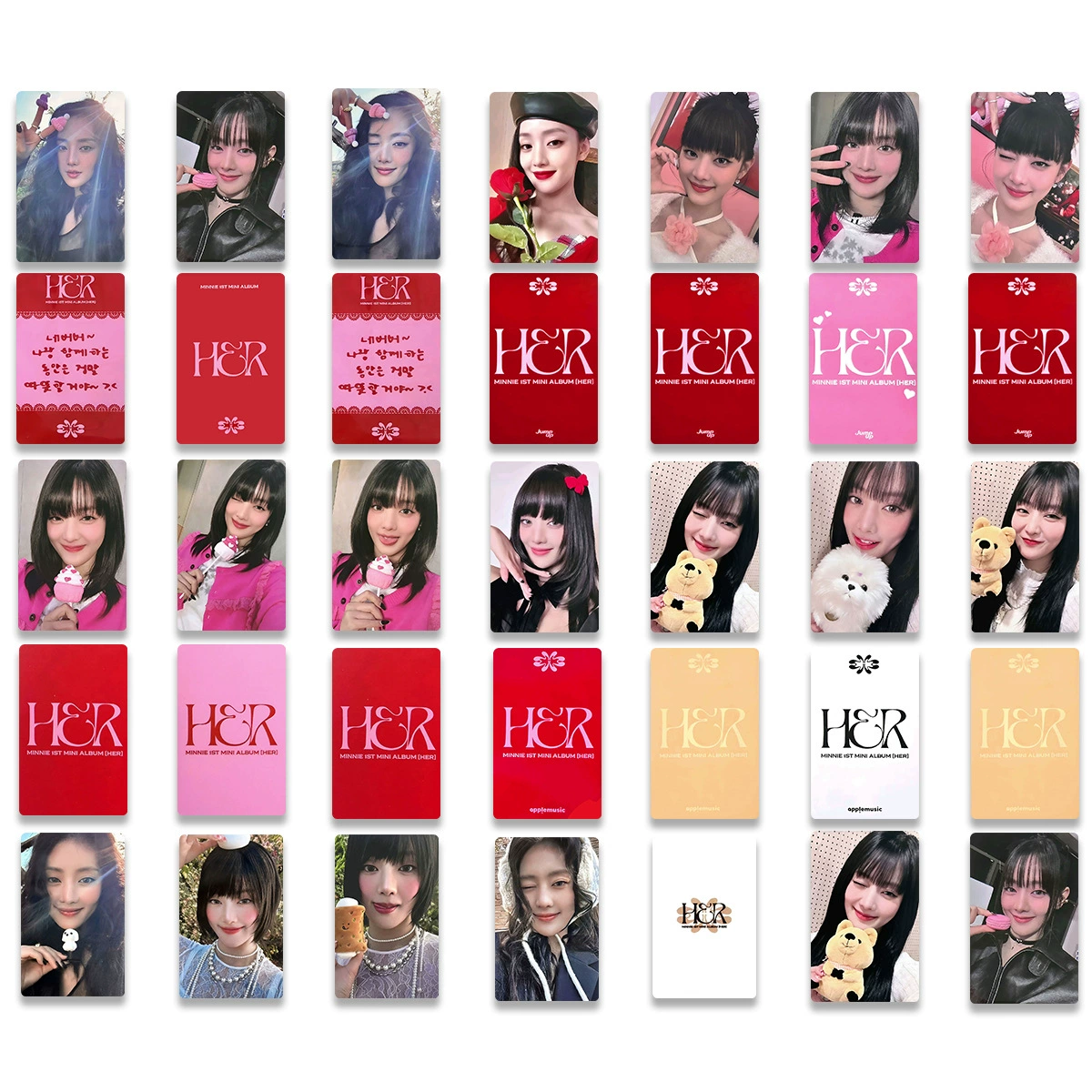 Фотоальбом набор карточек (GIDLE Minnie K4) 5 шт., 5,4×8,6 см, двустороннее глянцевое покрытие