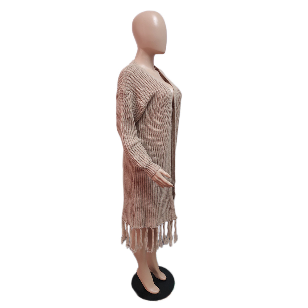 Dames cardigan van antarctisch fluweel lang warm vest_voghion.com
