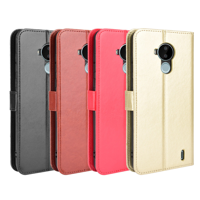 For Nokia C30 mobile phone case Nokia C30 mobile phone leather case Crazy Horse pattern lanyard card flip protective case For Nokia C30 mobile phone case Nokia C30 mobile phone leather case Crazy Horse pattern lanyard card flip protective case