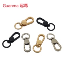 工厂现货3分圆点钩扣手机挂绳锌合金箱包织带挂扣弹簧扣金属饰品