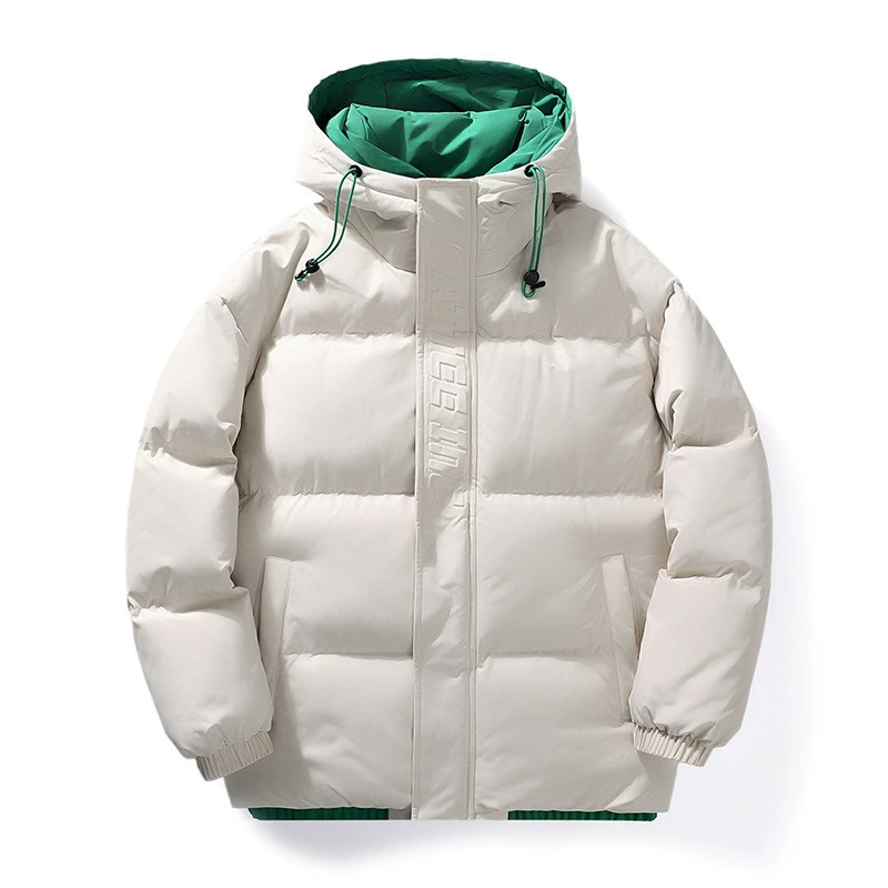 Мужская пара модная хлопковая одежда утолщена осенью и зимой новый бархатный пуховый хлопок красивый пиджак с капюшоном