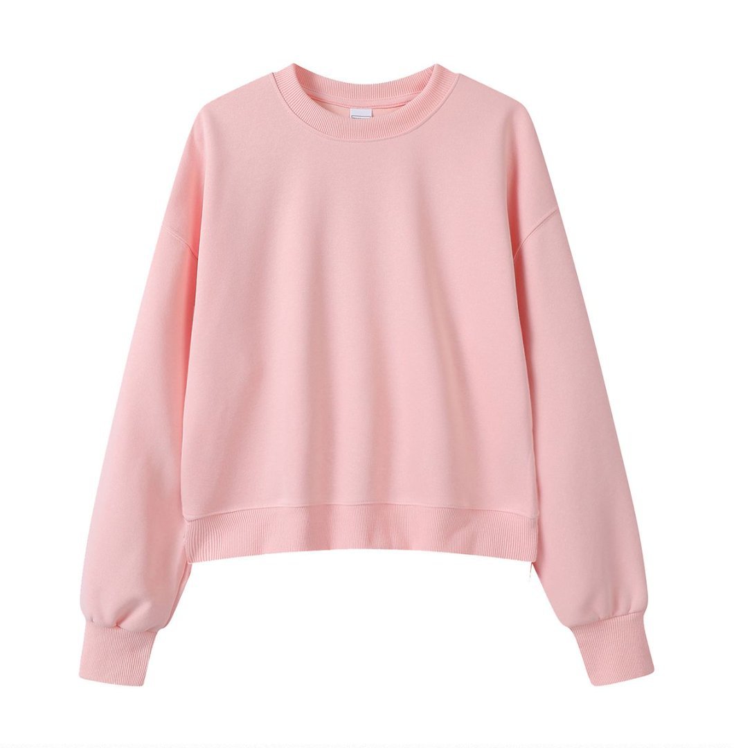 Marca de moda de color sólido con capuchón de plata, camiseta corta de hombro para mujeres otoño y invierno pesado 450g con camiseta con capuchón cálida y casual