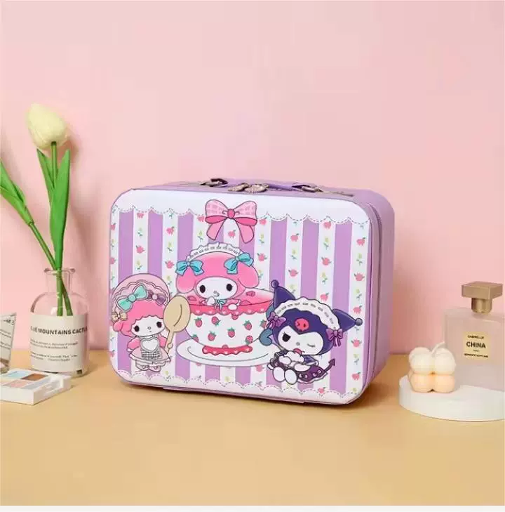 Handheld capacious cosmetic bag with down, custom-made