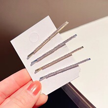 金智妮同款水钻发夹一字夹子超闪边夹刘海少女发卡珍妮头饰仙女夹