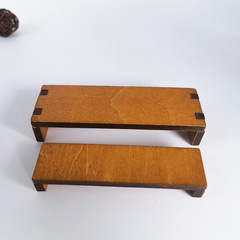 ZAKKA Japanese-style dining table and chair set, decorative craft, small figurine props, peach wood color small bench