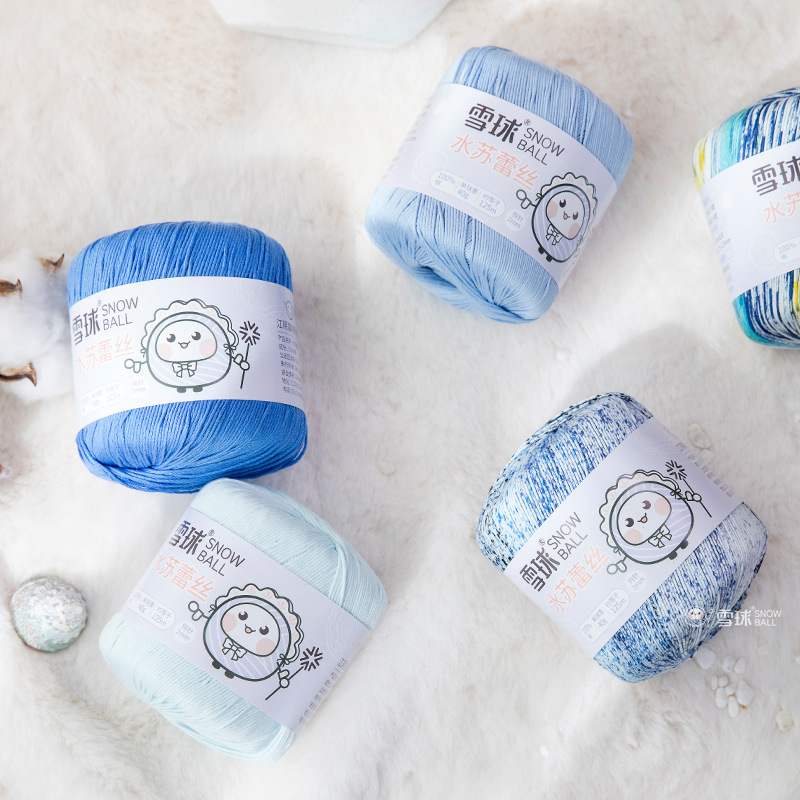 Jiathui N ° 3 shuisu hilo de encaje bricolaje tejido a mano ganchillo hilo de algodón sección de algodón teñido de lana tejida a mano hilo al por mayor