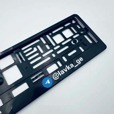 Car License Plate Frame European Wide-Style Custom Series Hollow Breathable Export License Plate Holder Customizable (License plate holder/license plate holder) - european-lower-width-customized-series-1