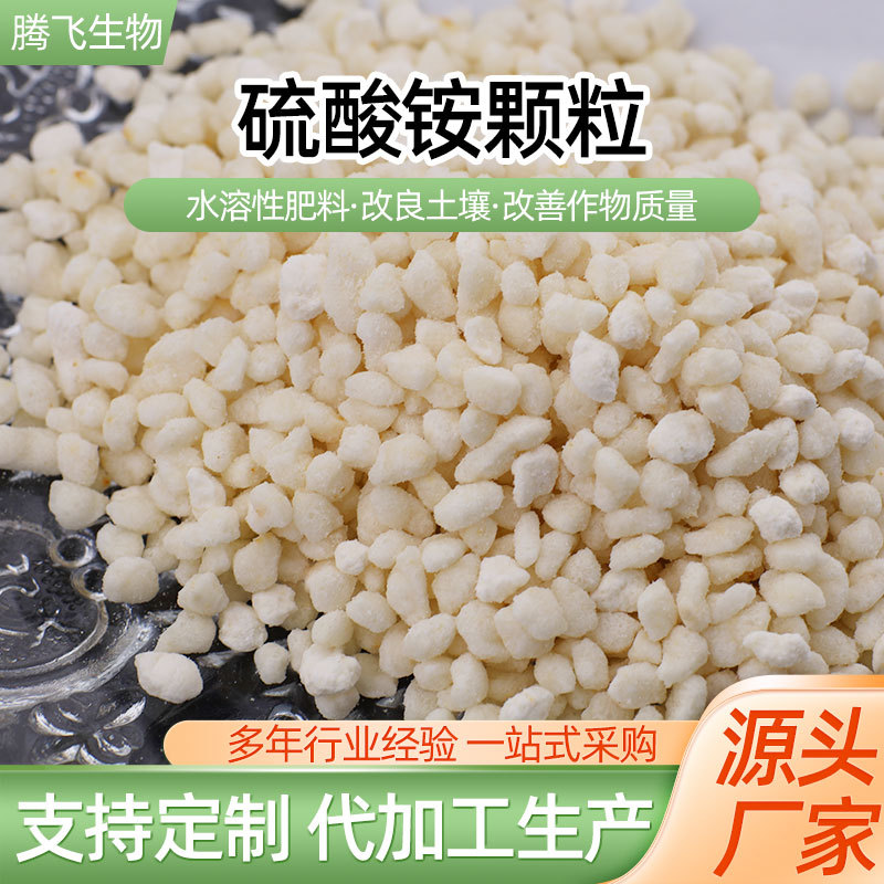 挤压硫酸铵颗粒 厂家现货农用化肥氮肥硫酸铵 工业己内酰胺硫酸铵