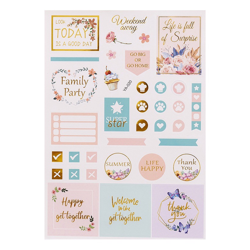 Nuevo plan pegatinas PLANNER STICKER Festival tema notas mano cuenta pegatinas 1230 planificación pegatinas