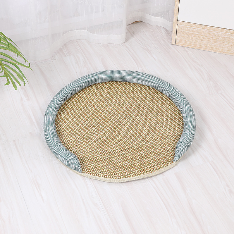 Nido redondo de seda de hielo de verano, nido para mascotas, nido para gatos, mascota, alfombra de hielo para mascotas, nido para perros, nido fresco, fábrica de suministros para mascotas al por mayor