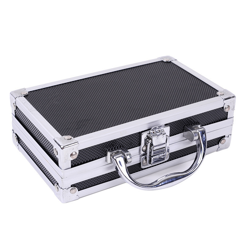 Cross-Border Hot Selling Spot Wholesale Aluminum Alloy Tool Box Model Aluminum Alloy Toy Storage Pistol Model Box