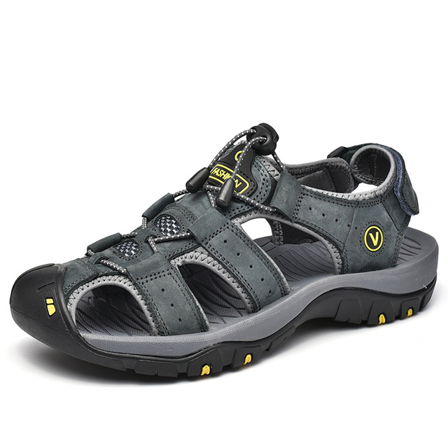 quality leather casual sandals platform