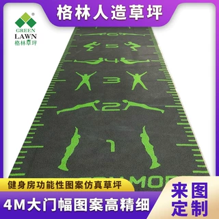 健身房草坪可定制LOGOGYM功能区弹性人造草坪仿真地毯垫