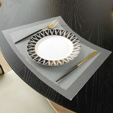 圆桌扇形歺餐垫布轻奢高级感pvc隔热垫法式西餐防滑桌垫防烫耐热
