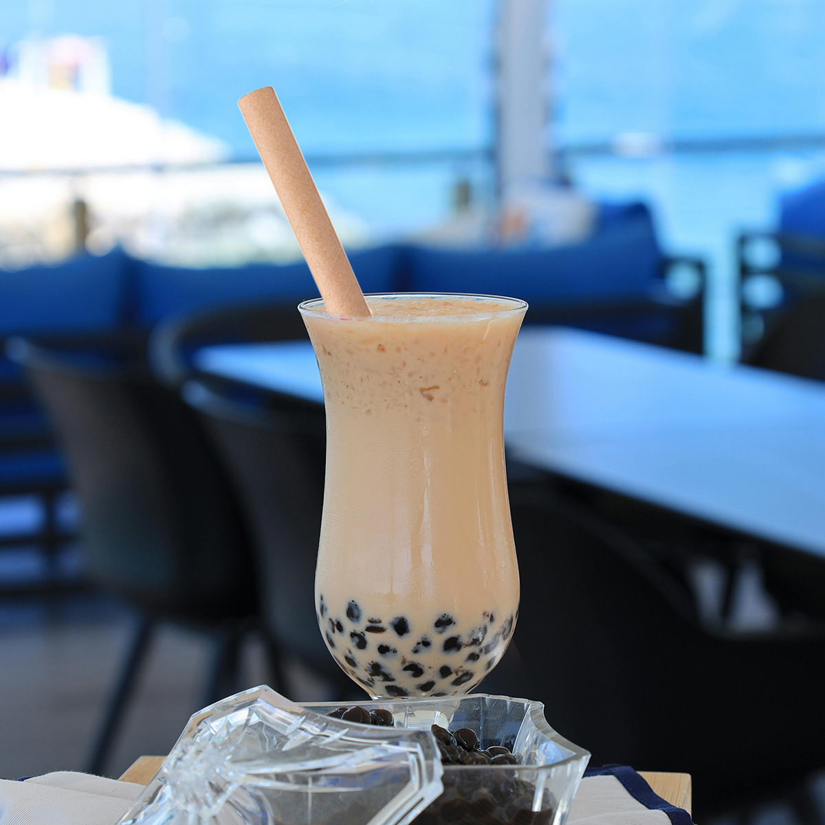 12*200MM独立包装本色珍珠奶茶环保纸吸管可以用于吸珍珠等茶料