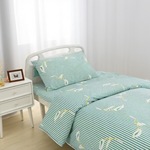 养老院医护护理病床床上三件套条纹健康华床单被套棉被褥子三件套