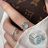 Zirconium, fashionable ring, micro incrustation, simple and elegant design, internet celebrity, on index finger