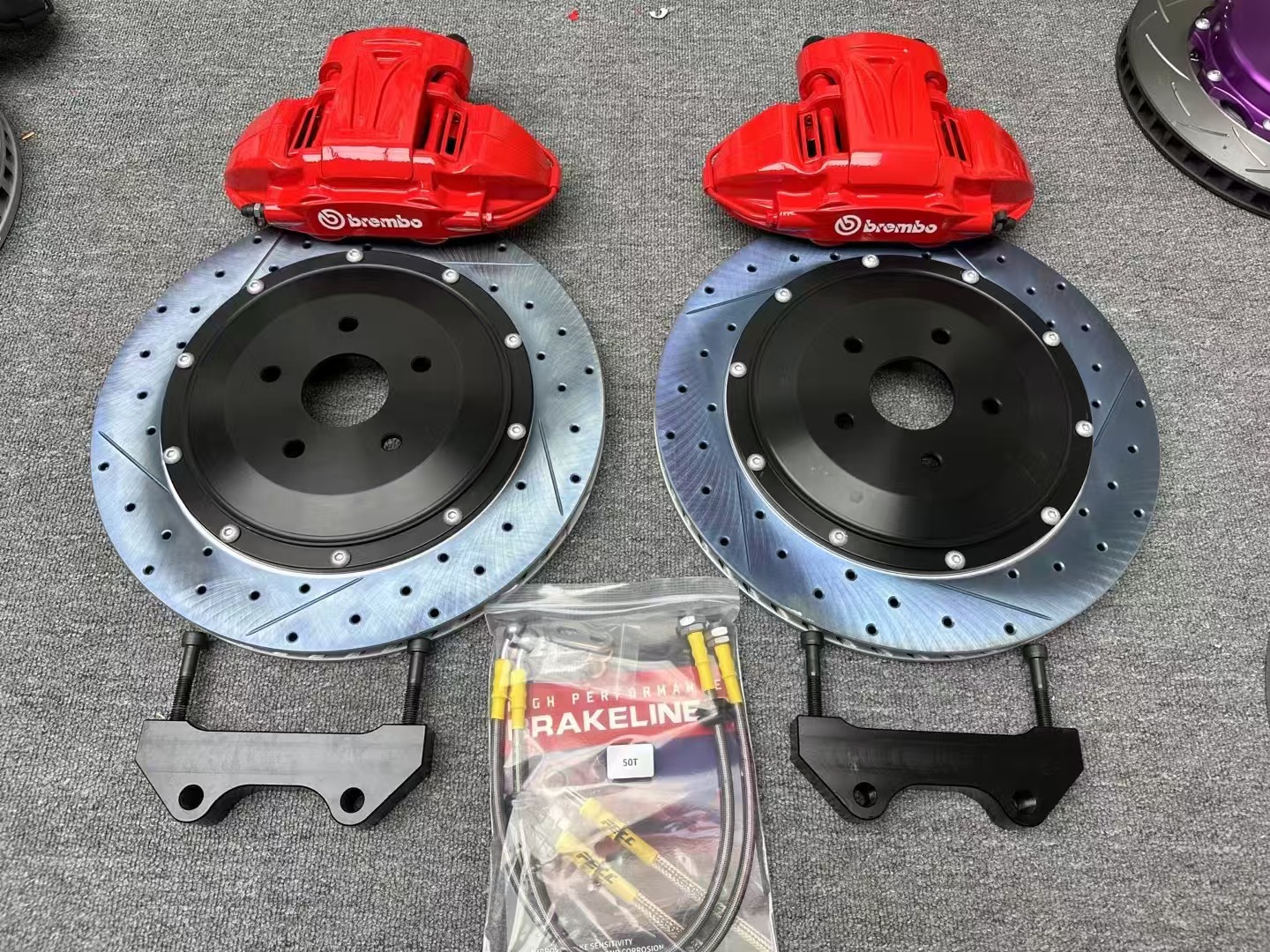 A4 B9 A6 C8 Rear Electric-Mechanical Integrated 4-Piston Upgraded Brake Caliper Kit and Others