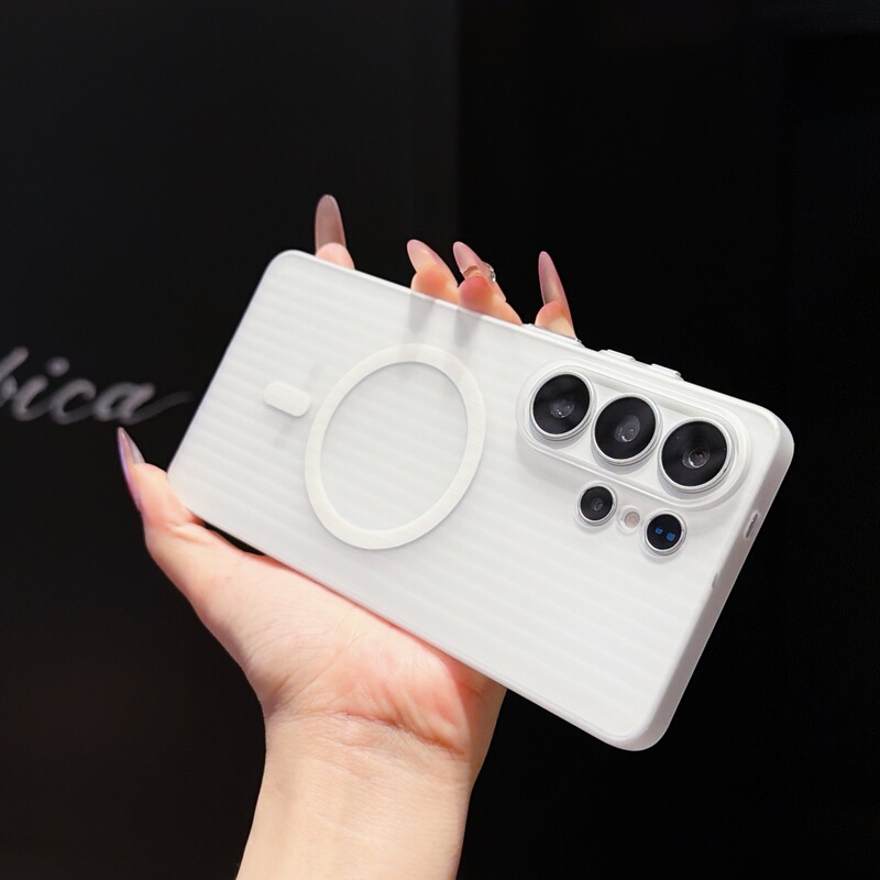 Skin-Like Matte Translucent Magnetic Phone Case Suitable for Samsung S25Ultra, S24 Anti-Fall, S25Plus New Model