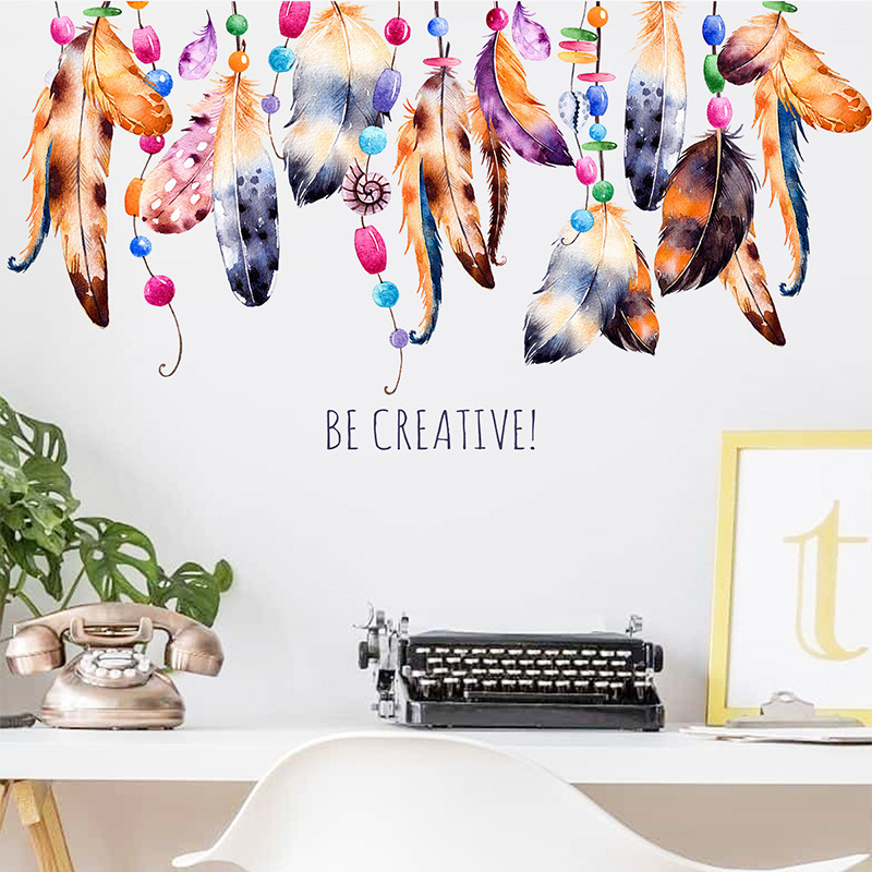 New Fashion Ethnic Style Feather Wall Stickers display picture 4