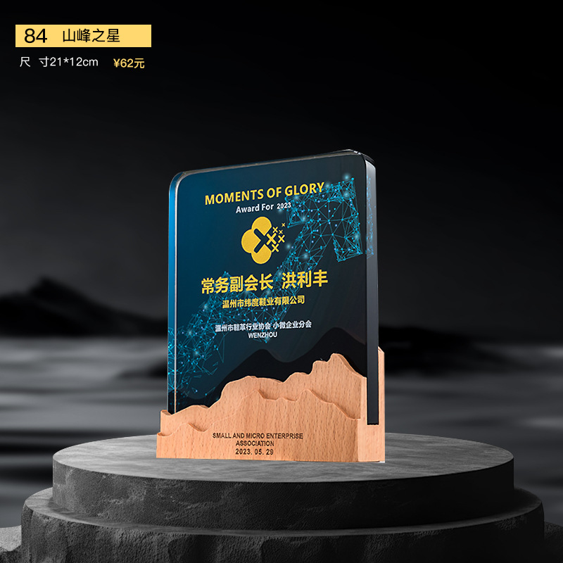 Nuevo trofeo de cristal Medalla de impresión en color de resina Reunión anual Premios de empleados destacados Competencia de baile deportivo Trofeo de metal