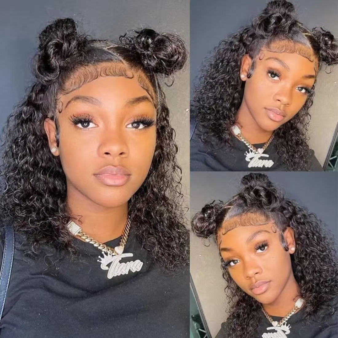 10A 13*4 Frontal Water Wave Bob 200% density  human hair