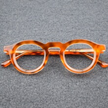 欧美出口厚重皮脂色彩拼接板材镜框小众潮流嘻哈说唱镜架