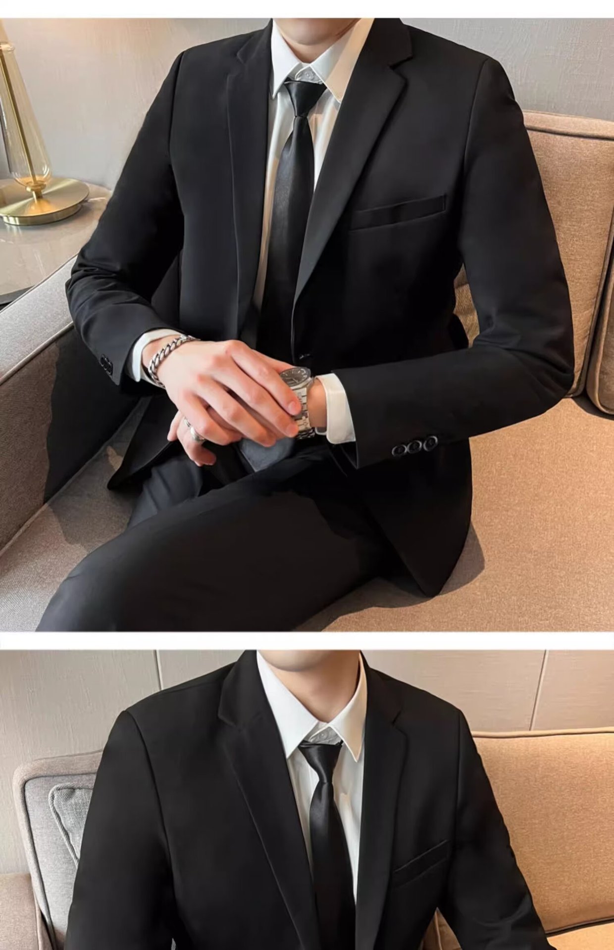 Men's Slim Fit Blazer Jacket - Lightweight Business Casual Single Breasted Suit For Wedding Office Formal Occasions_viptrois.com