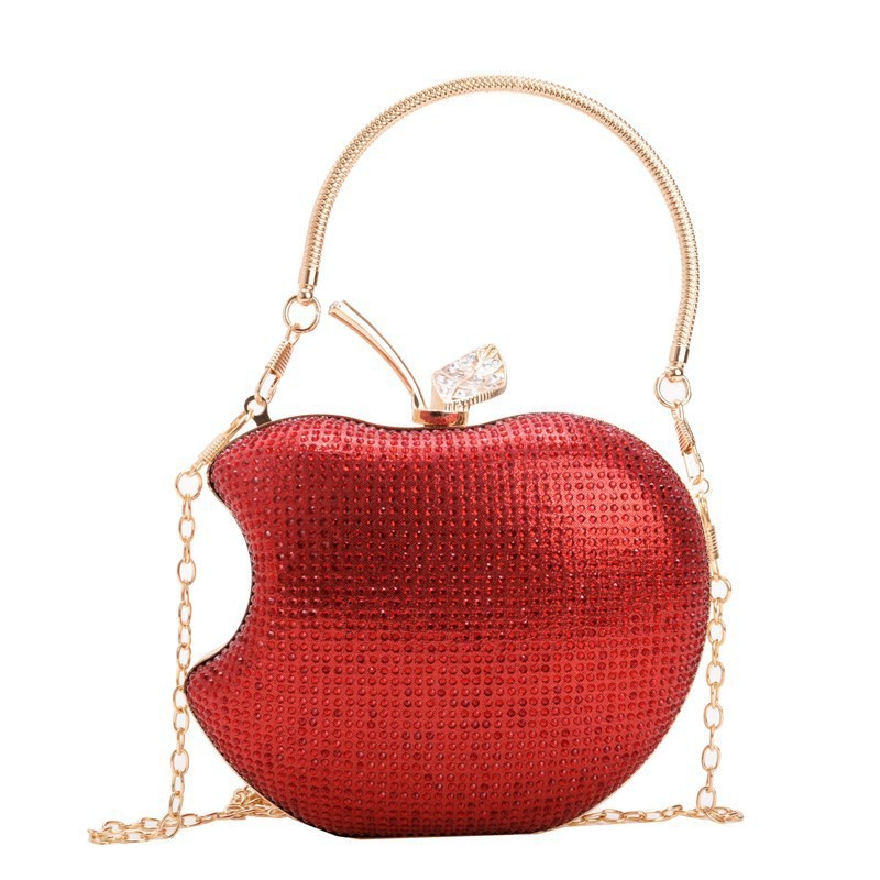 Bolsa de cena de dama de explosión transfronteriza bolsa de moda de manzana bolsa de mano de comercio exterior de lujo ligera cadena de diamantes acrílico bolsa de cena