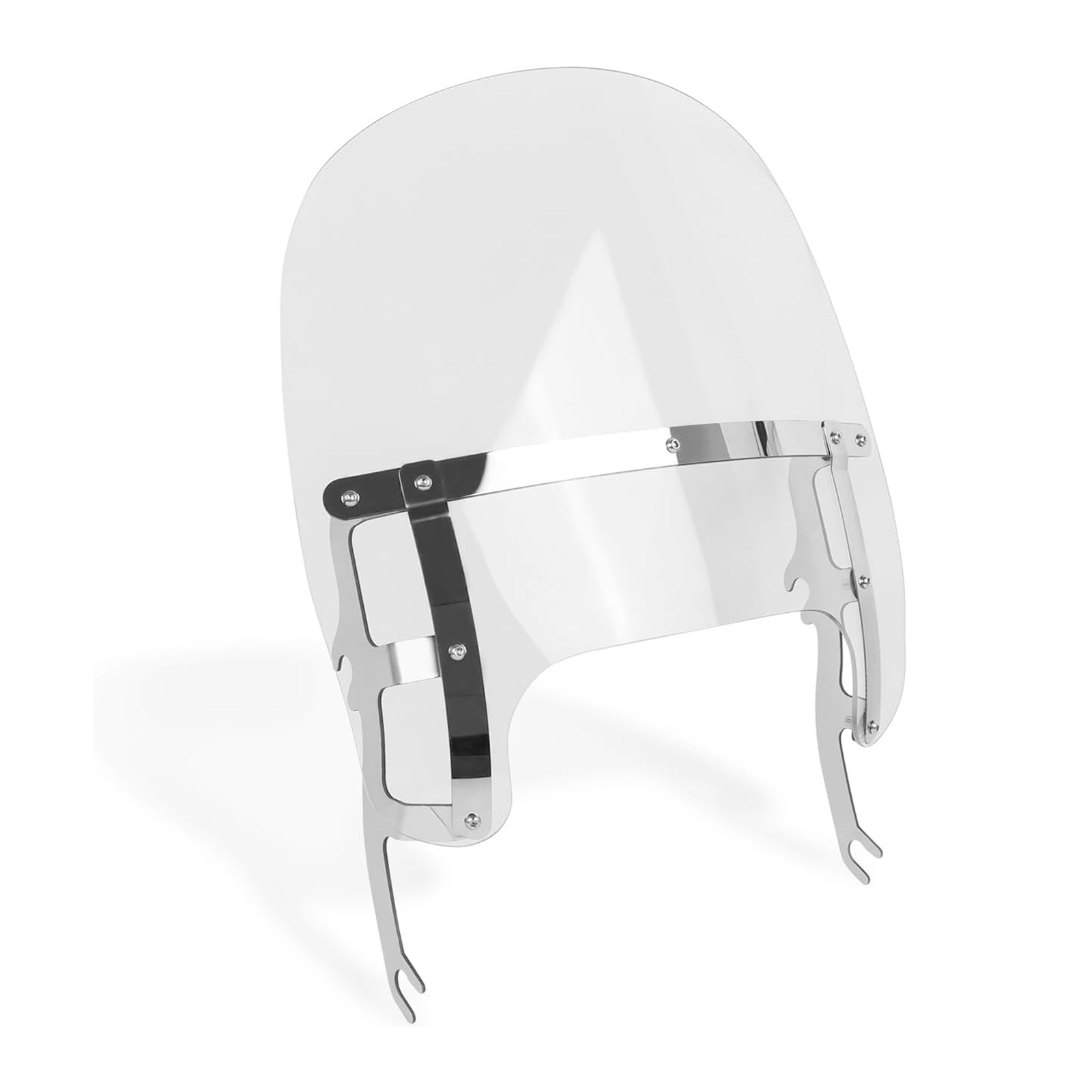 Suitable for the New Harley Fat Boy Modified Quick-Release Front Windshield, Transparent Glass with 5mm Thickness, Front Windscreen for 2018-2026 Models